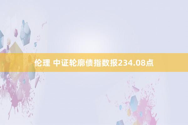 伦理 中证轮廓债指数报234.08点